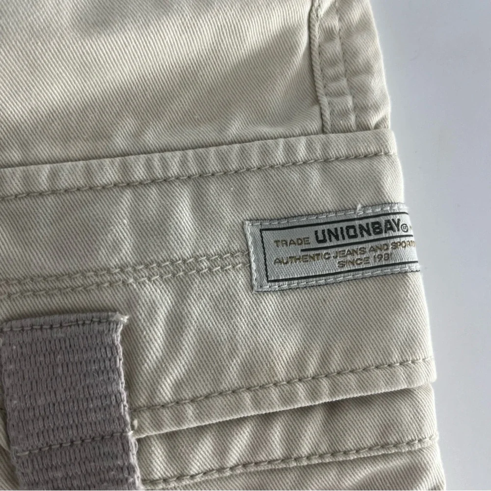 NWT Y2K Unionbay Shorts Mens 32 Tan Baggy Loose Wide Cargo Skater Grunge Hip Hop